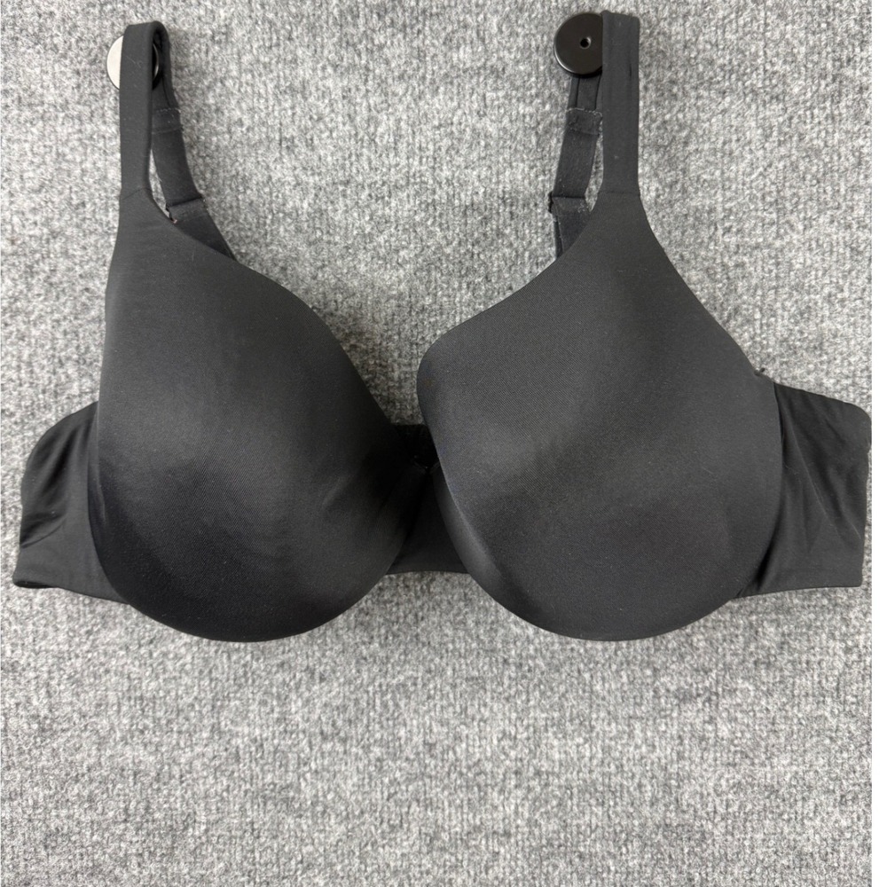 Cacique True Embrace T-Shirt Bra Black Underwire Size 46C EUC